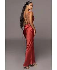 Jluxlabel Women's Irresistible Satin Maxi Dress