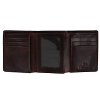 Trafalgar Men's Tennyson Tri-Fold Genuine Leather Wallet with Id Window