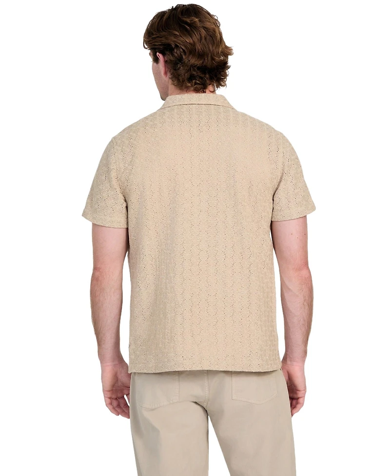Guess Men's Wesley Crochet Resort Shirt
