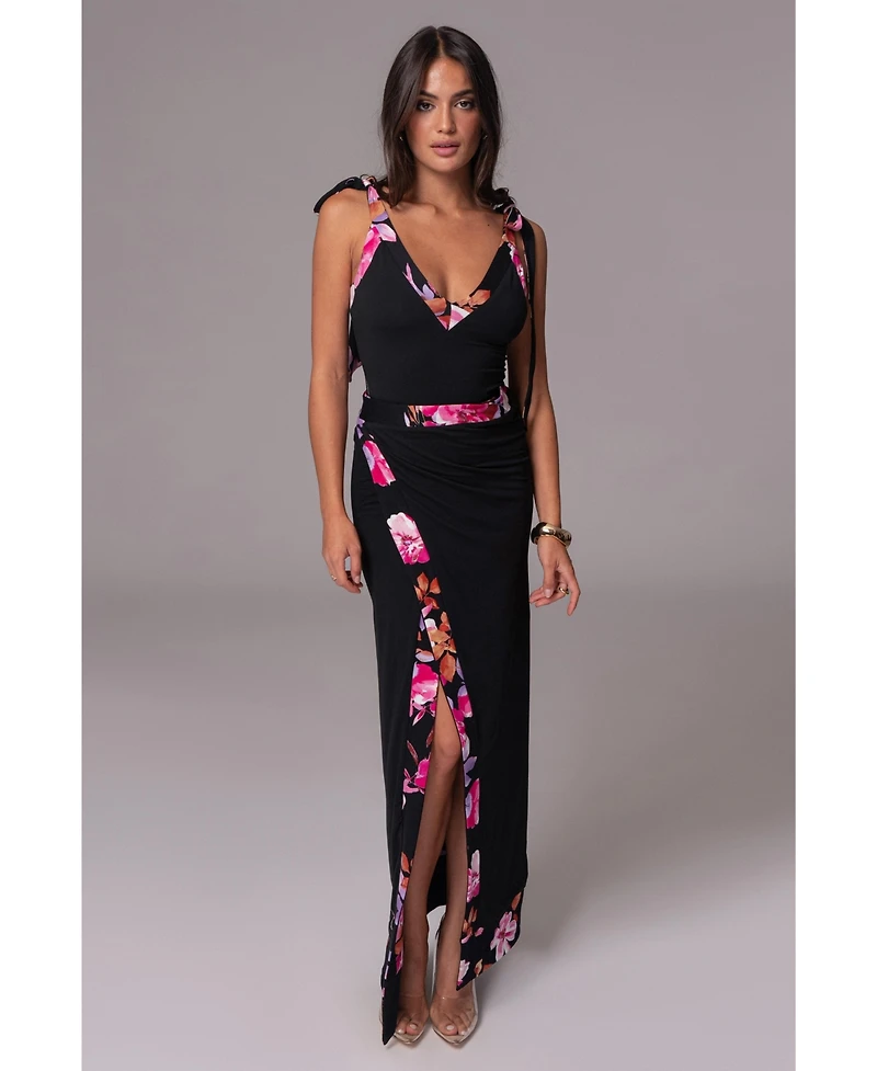 Jluxlabel Women's Floral Kamie Reversible Skirt Set