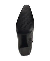 Nine West Women's Reraye Flared Block Heel Ankle Booties