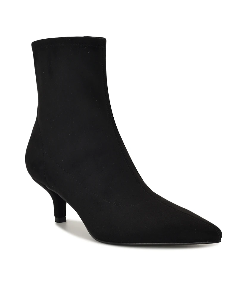 Nine West Women's Tabbie Kitten Heel High Ankle Booties