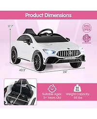 Mecale 12V Kids Ride on Car Mercedes-Benz Amg Cla 45 with Remote