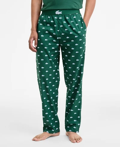 Lacoste Men's Woven Logo Pajama Pants
