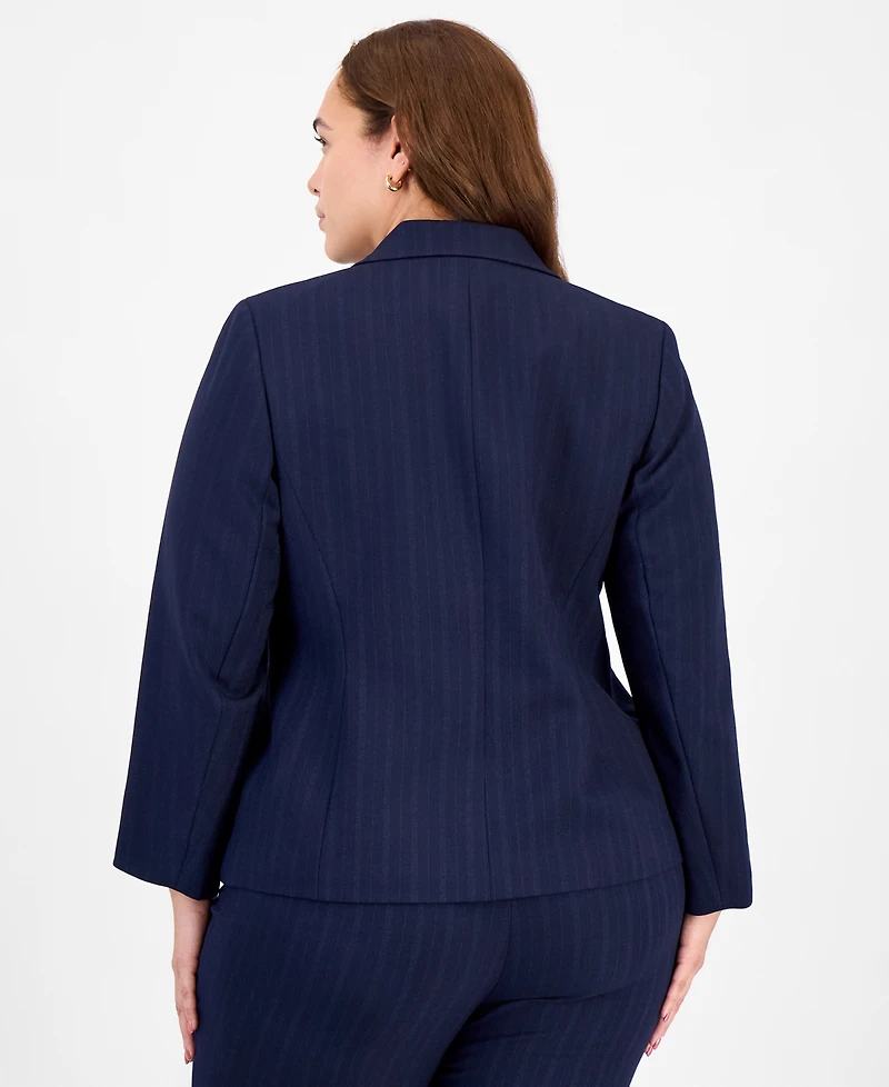 Le Suit Women's Notch-Collar One-Button Pantsuit Set