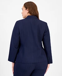 Le Suit Women's Notch-Collar One-Button Pantsuit Set