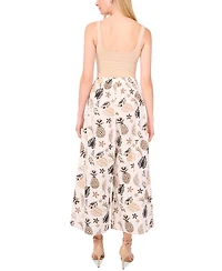 Sam & Jess Women's Printed Pull-On Wide-Leg Pants