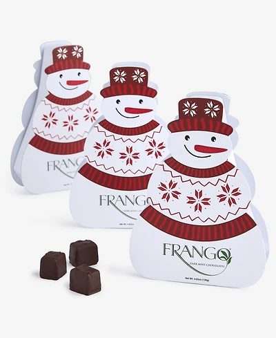 Frango Chocolates 3 Pack Holiday Dark Mint Chocolates in Snowman Box, Created for Macy's