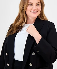 Anne Klein Plus Faux Double-Breasted Jacket