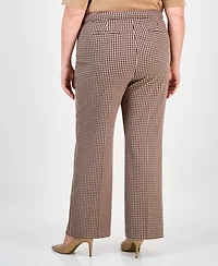 Anne Klein Plus Houndstooth Bootcut Pants