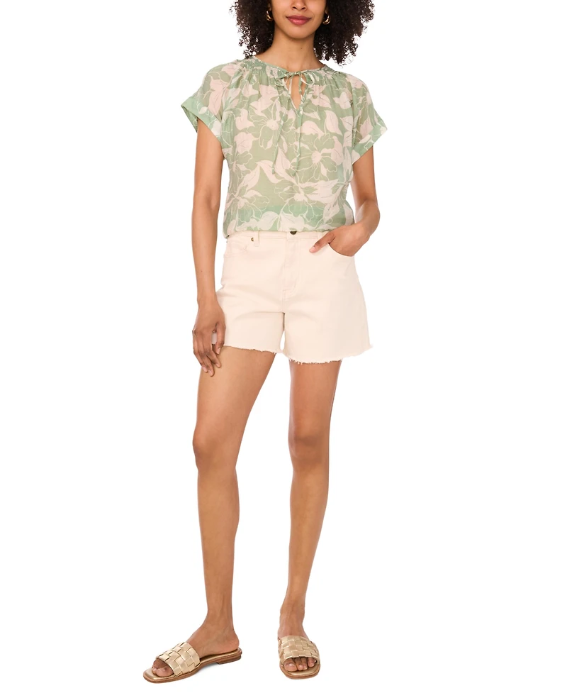 Vince Camuto Women's Shirred-Neck Peasant Blouse