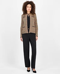 Anne Klein Women's Metallic-Knit Cardigan