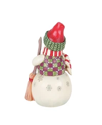 Jim Shore Snowman with Dog Peeking Figurine