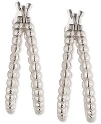 Lauren Ralph Lauren Sterling Silver Bead Split Hoop Earrings