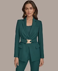 Donna Karan New York Women's Belted Hardware Jacket, Regular & Petite