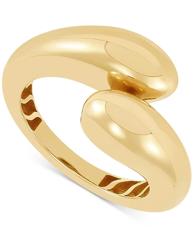 Polished Flared End Bypass Fashion Ring in 10k Gold