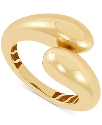 Polished Flared End Bypass Fashion Ring in 10k Gold