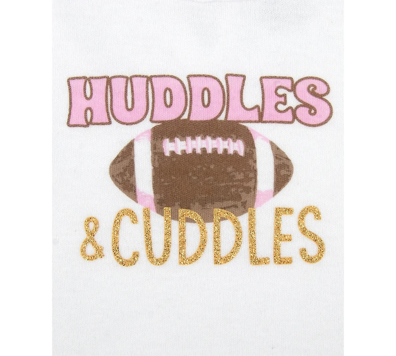 Baby Essentials Girls Huddles Cuddles Football Bodysuit, Tutu, Headband & Legwarmers, 4 Piece Set