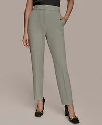 Donna Karan New York Women's Flat-Front Straight-Leg Pants