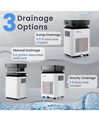 Volenca 90 Pint 6000 Sq. Ft Dehumidifier with Continuous and Auto Mode
