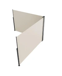 Slickblue Waterproof Retractable Side Awning Privacy Screen for Garden Patio or Balcony Use