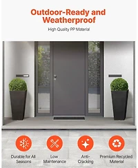Tall Planter Set of 2 Square Tapered Planters for Outdoor Indoor
