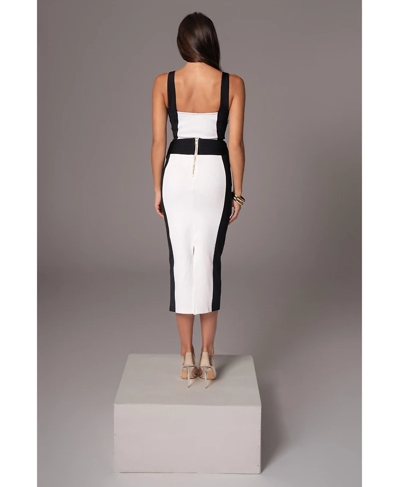 Jluxlabel Celebration Colorblock Midi Skirt