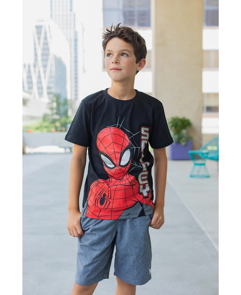 Spider-Man Boys Marvel 4 Pack T-Shirts