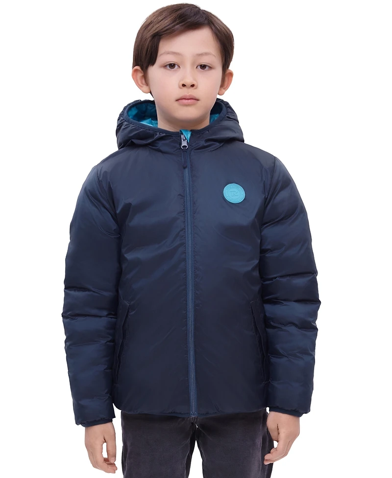 Rokka&Rolla Little and Big Boys' Reversible Lightweight Puffer Jacket