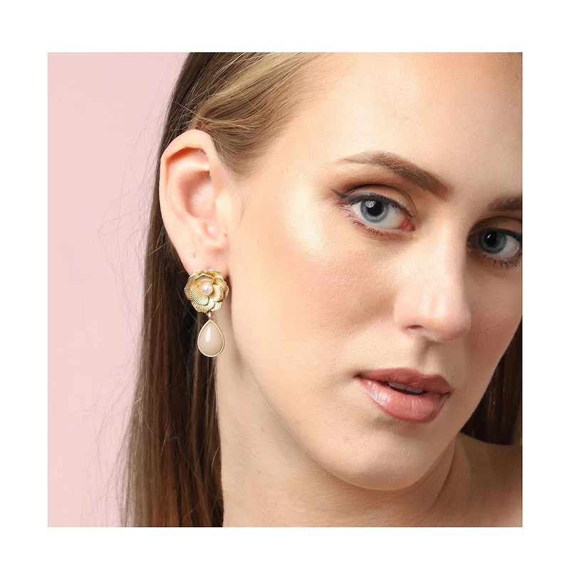 Sohi Floral Drop Earrings