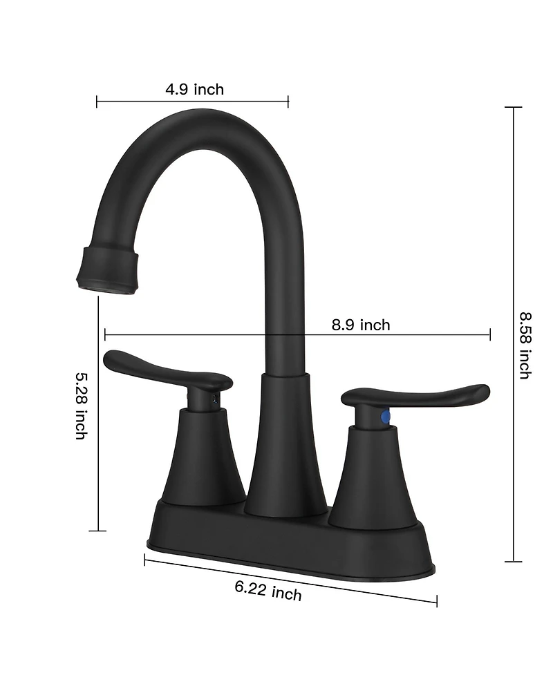 Greenspring 4 in. Centerset 2-Handle High-Arc Bathroom Faucet in Brushed Nickel