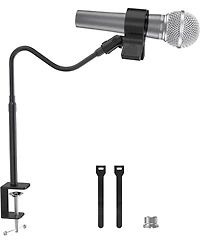 ZealSound 19-inch Microphone Stand, Flexible Gooseneck Clip Holder for Mics with 1.03"–2.59" Outer Diameter, 3/8"–5/8" Adapter, for Blue Yeti