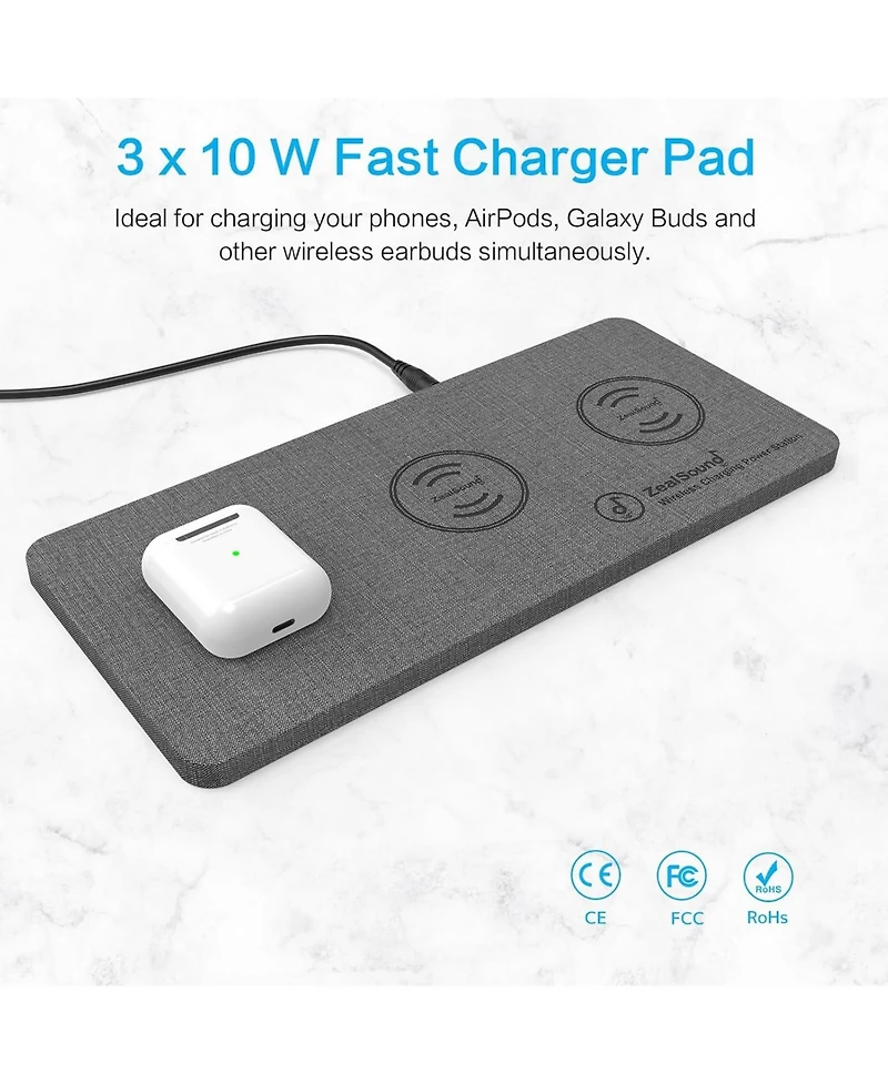ZealSound Wireless Charging Pad Bundle wg-3b-fba and wg-3h