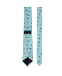 Trafalgar Men's Ignacio Linen Blend Polka Dot Vertical Slant Lined Business Necktie