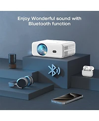 Elephas Smart Projector: 4K/1080P, WiFi & Bluetooth, Android Tv Os, Keystone Correction, Includes Tripod – Works with Phone/Laptop/Tv Stick
