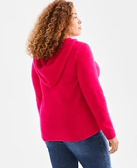 Style & Co Plus Hooded Sweater, Macy's Exclusive