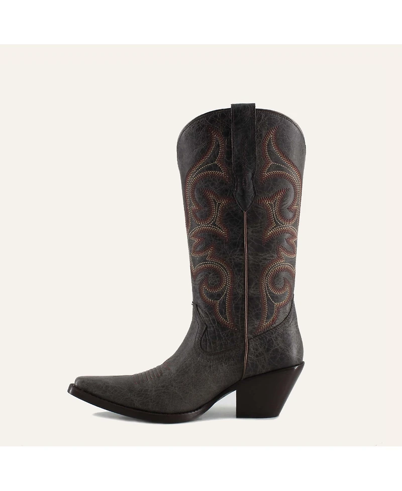 Tessa Fine Leather Cowgirl Boots - Stylish Western Footwear & Comfort By Buck Brana
