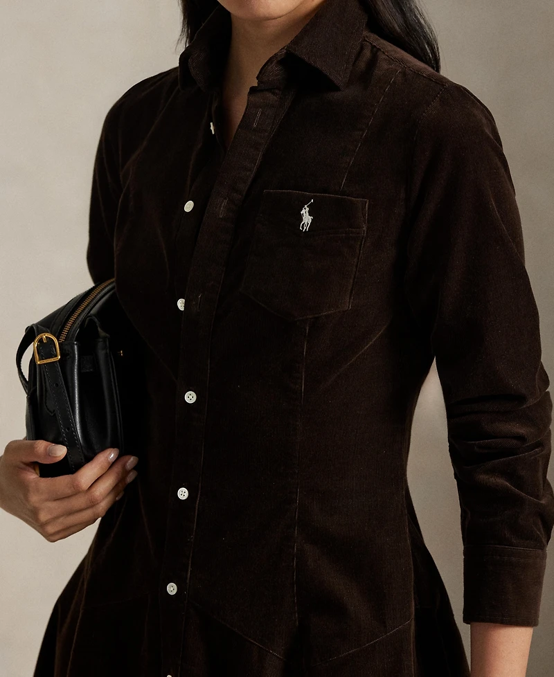 Polo Ralph Lauren Women's Cotton Corduroy A-Line Shirtdress