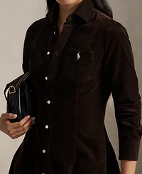 Polo Ralph Lauren Women's Cotton Corduroy A-Line Shirtdress