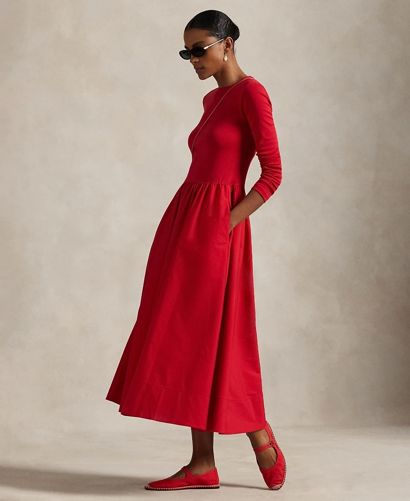 Polo Ralph Lauren Women's Cotton Long-Sleeve Dress