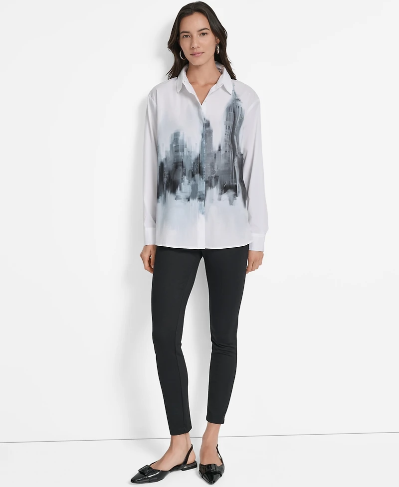 Dkny Women's Graphic Skyline Shirt