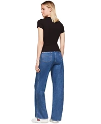 Tommy Jeans Women's Badge Logo Ribbed T-Shirt