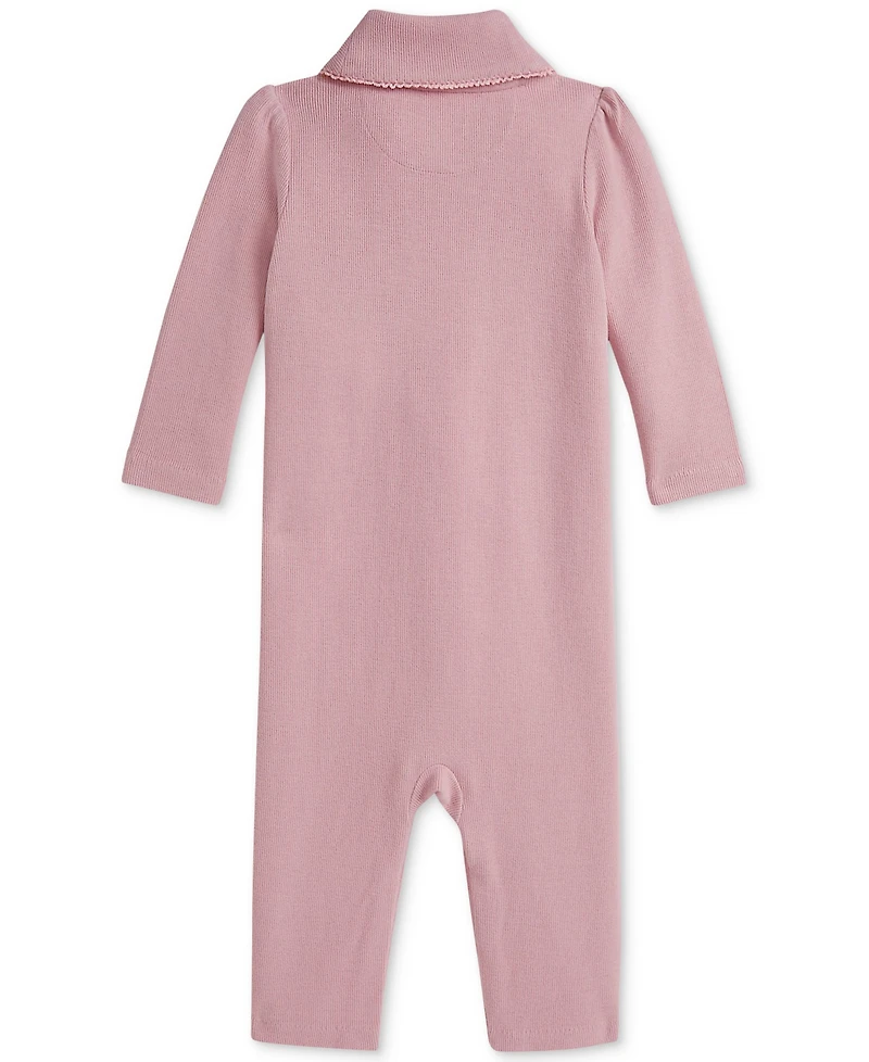 Polo Ralph Lauren Baby Girls Rib-Knit Coverall