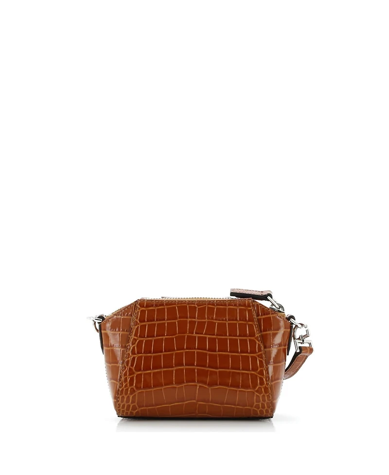 Pre-Owned Givenchy Nano Antigona Crossbody Bag Embossed Leather