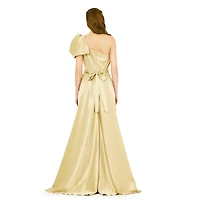 Amri Women's One Shoulder Draped Sleeve Gown