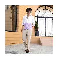 Campus Sutra Men's Lilac Ombre-Plunge Regular Shirt