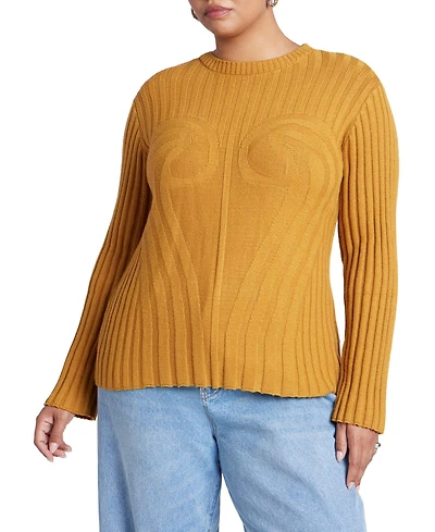 Eloquii Women's Bust Stitch Sweater