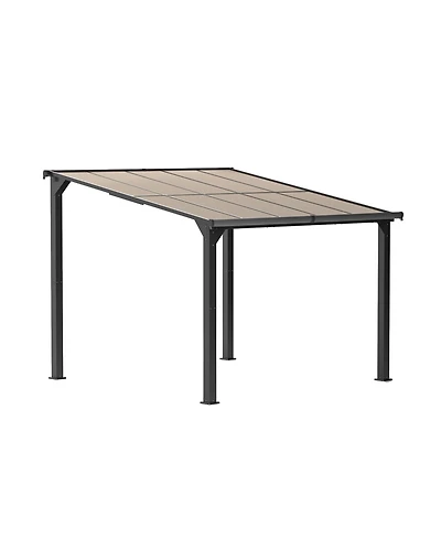 Mondawe 10 x 10 Ft Lean to Gazebo, Outdoor Pergola on Clearance for Patios