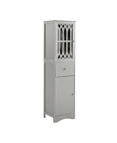 Casainc 63.8"H Tall Bathroom Cabinet with Drawer, Doors, Adjustable Shelf, Mdf & Acrylic