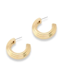 Robert Lee Morris Soho Ribbed Hoop Earrings